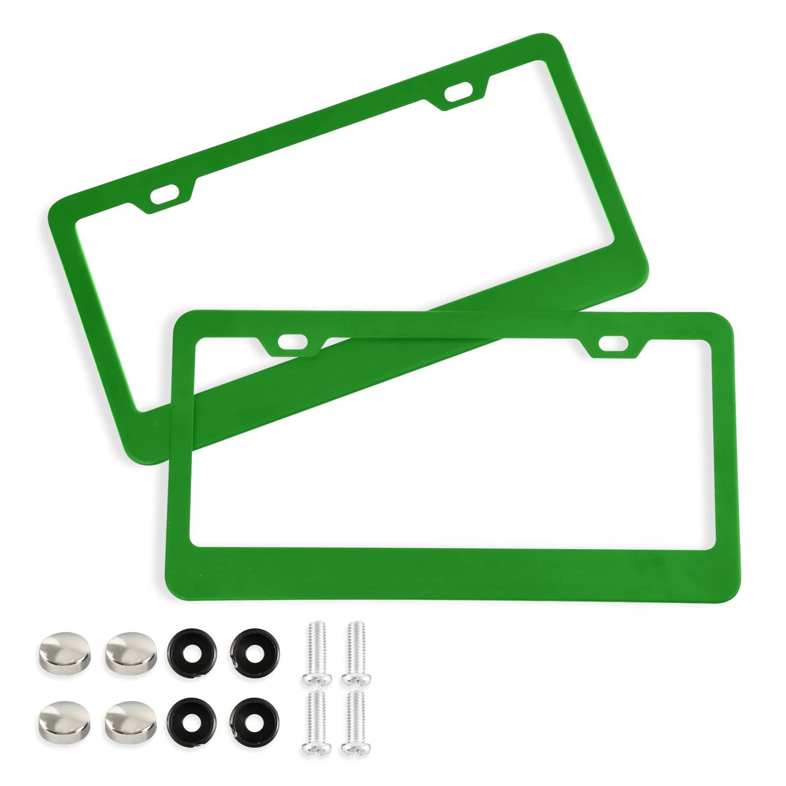 Amazon.com: Green License Plate Frames 2 Pack Car License Plate